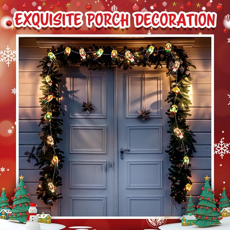 Nutcracker Christmas LED String Lights 10ft 30 LEDs Indoor Outdoor Decor Variation of THIS listing