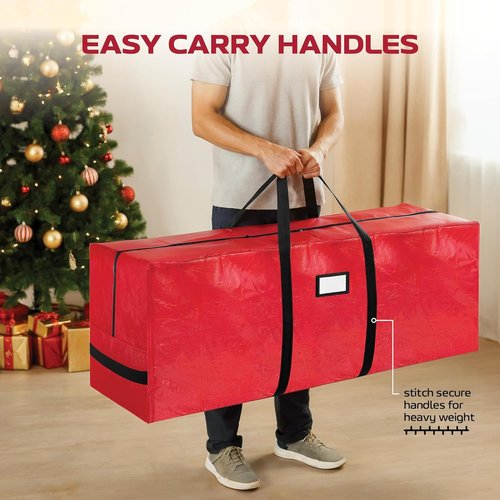 Large Christmas Tree Storage Bag | 9 Ft Heavy-Duty Waterproof Bag with Reinforced Handles & Full-Length Zipper