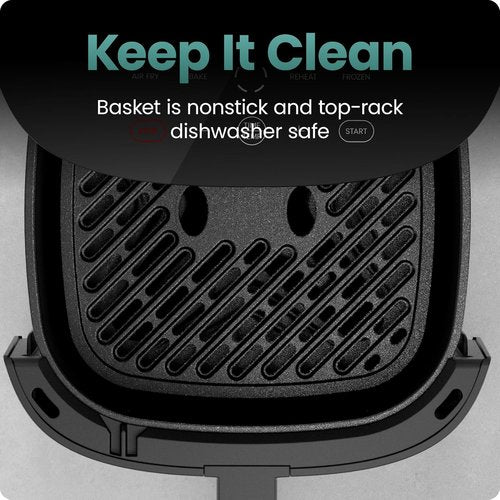 Chefman TurboX 4-in-1 Air Fryer - 5-Quart Capacity for Crispy Chicken, Fries & More | Digital Touch Controls, Dishwasher Safe