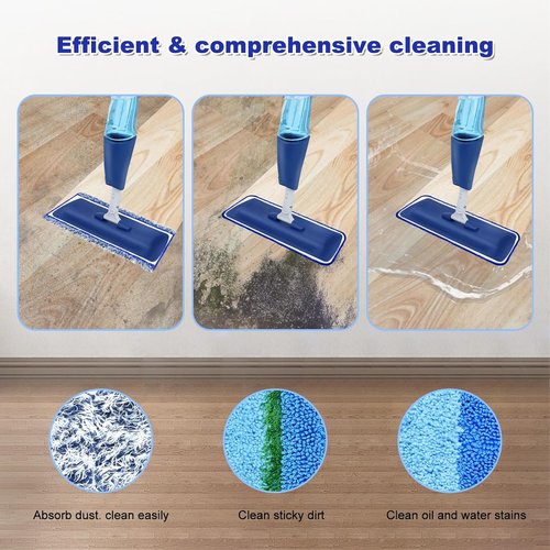 Bona | 6 Pack Microfiber Mop Pads - Washable & Reusable for Hardwood Floors | Deep Cleaning & Dusting