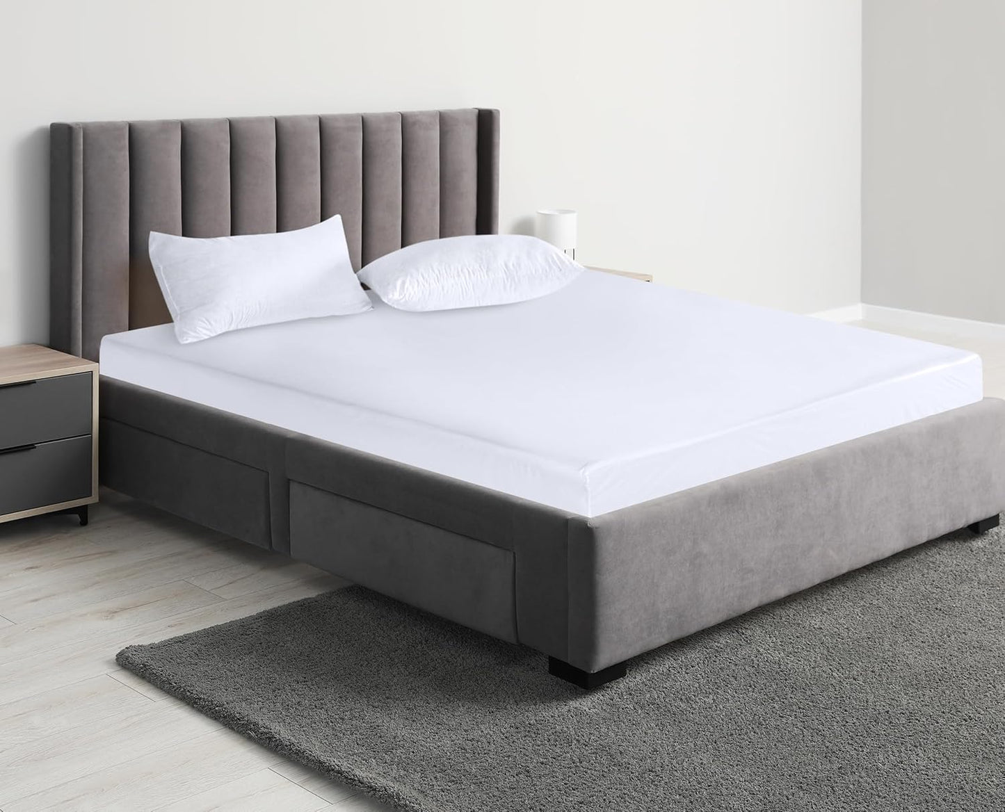 Queen Size Mattress Protector Waterproof 14 Pack, Premium 200 GSM Terry Mattress Cover, Soft & Breathable Bed Cover, Fitted Sheet Style Stretchable Deep Pockets 17" by Utopia Bedding (White)