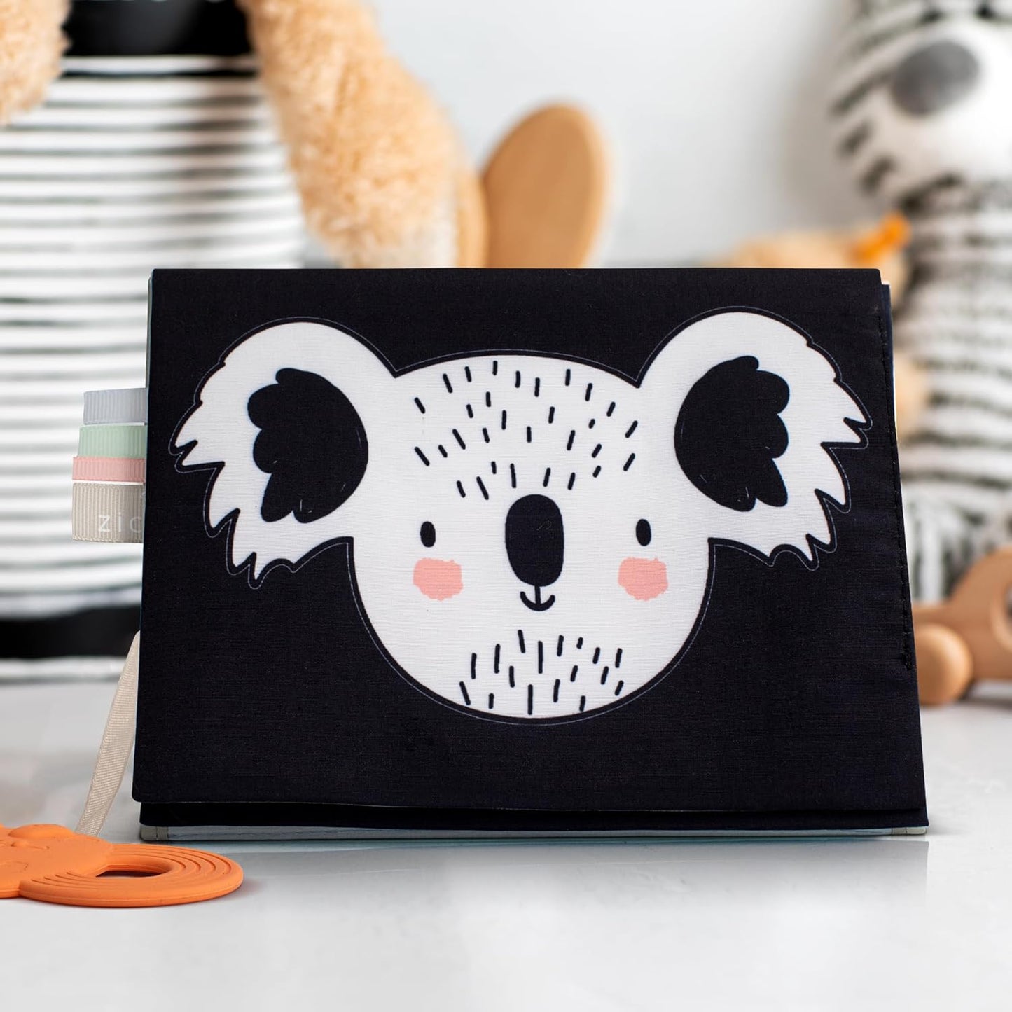 Skiennix Soft Tummy Time Book - High Contrast Montessori Toy with Safe Mirror & Crinkle Filling | Ideal for Newborn Development