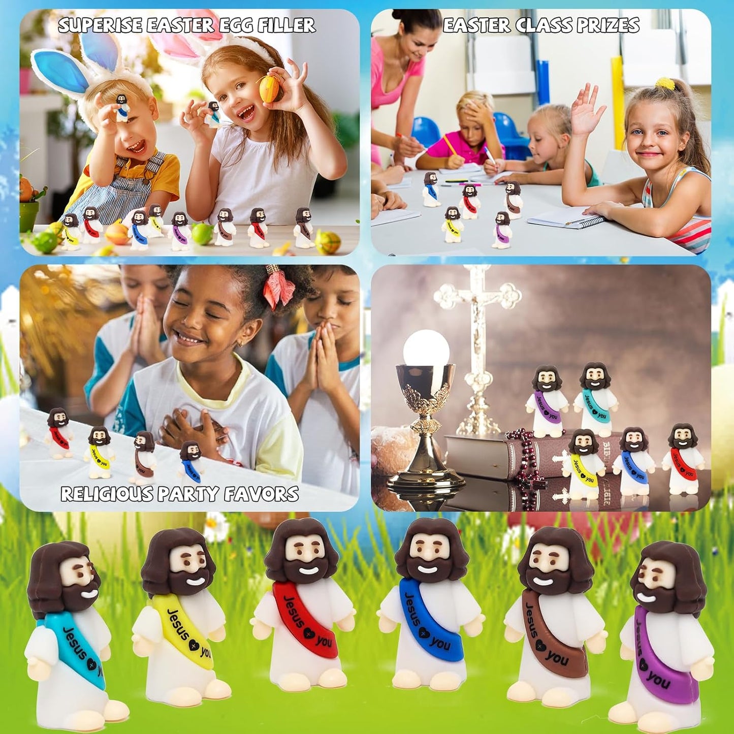 YuDanae Mini Baby Jesus Figures - 200pcs Bulk for Sunday School & Religious Party Favors | Perfect for Baptism Gifts & Easter Egg Stuffers