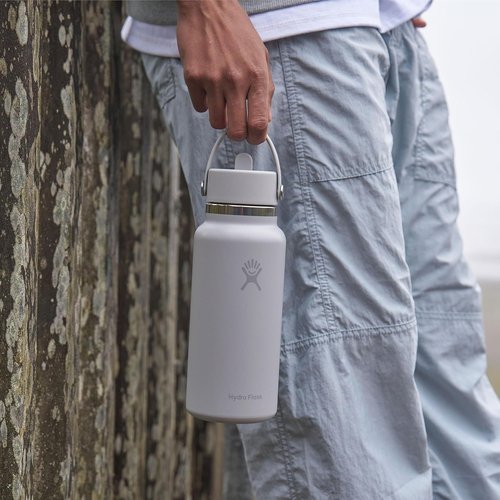 Hydro Flask Water Bottle - Insulated Stainless Steel - Leakproof Wide Straw Lid | 32 Oz Oat Tan