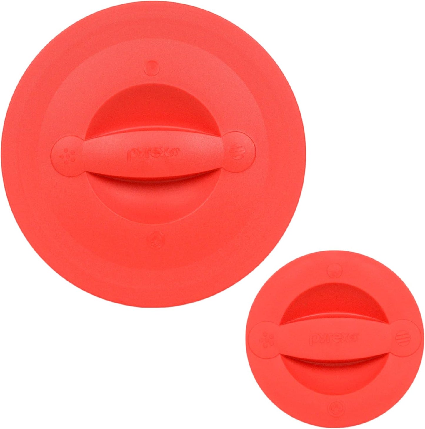 Pyrex Measuring Cups Set - 2 Cup & 8 Cup Red with Lids | Durable & Made in USA