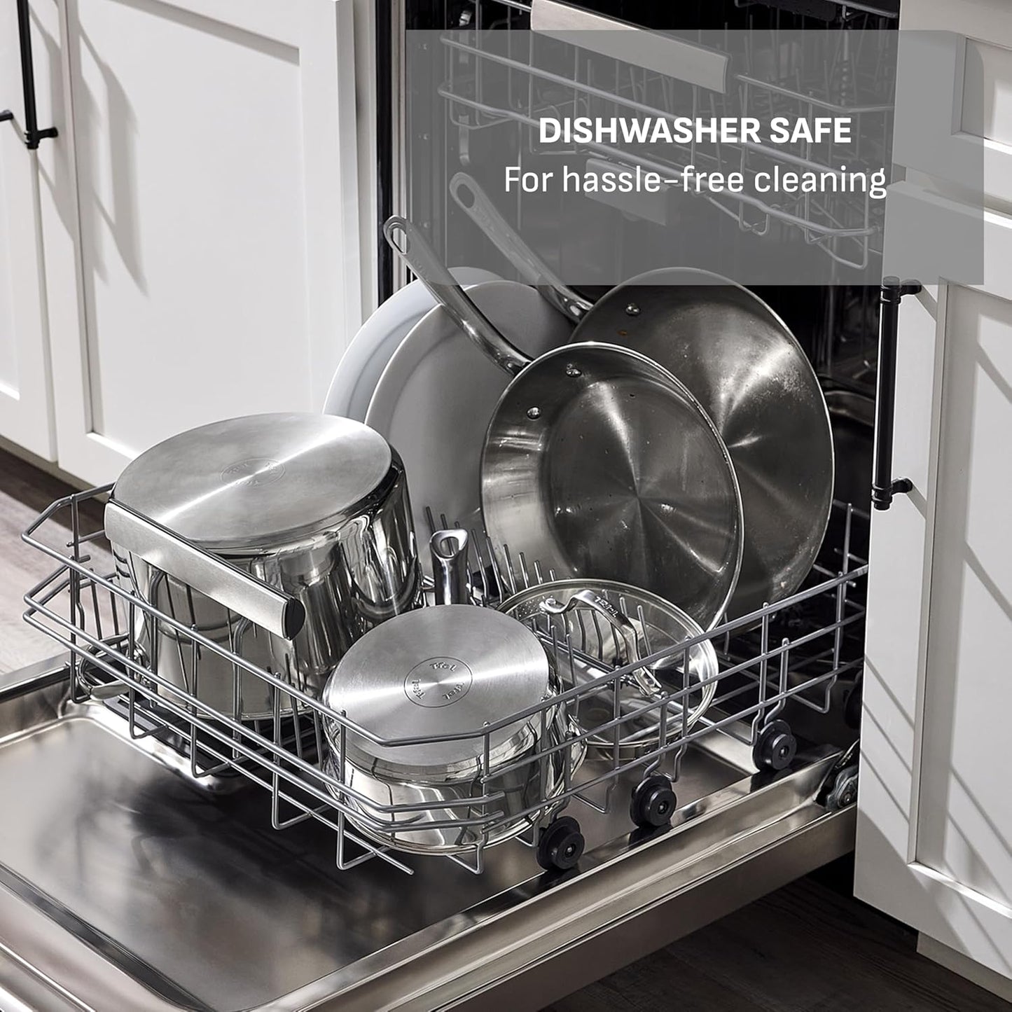 T-Fal Gourmet Stainless Steel Pan Set - 11" & 12" Induction Compatible Skillets | Dishwasher & Oven Safe to 500°F