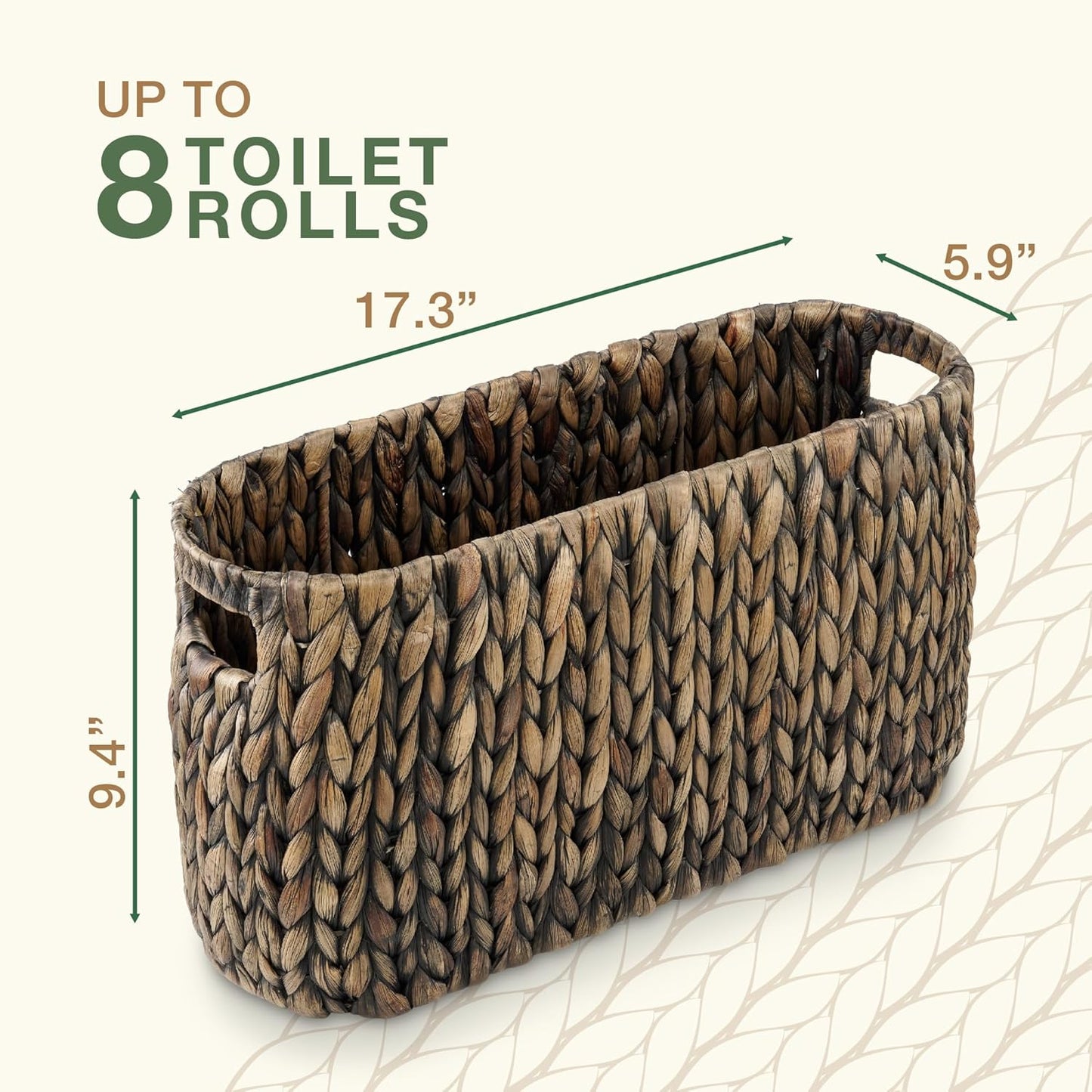 Skiennix Black Toilet Paper Storage Basket - Stylish & Functional Bathroom Organizer