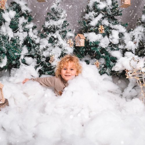 Fovths Christmas Fake Snow Decor - Fluffy Artificial Clouds for Indoor Displays | 42 Ounce
