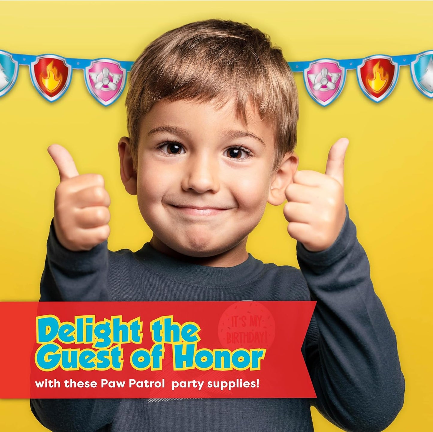 Paw Patrol Birthday Decorations - Complete Party Set for 16 Guests | Banner, Tablecloth, Plates & More