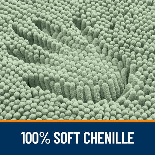 OLANLY Bathroom Rugs 44x32, Extra Soft Absorbent Chenille Bath Rugs, Rubber Backing Quick Dry, Machine Washable Bath Mats for Bathroom Floor, Tub and Shower, Home Decor Accessories, Sage Green