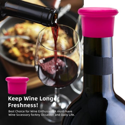 10 PCS Silicone Wine Stoppers, Reusable Beer Wine Corks, Sparkling Bottle Stopper, Wine Bottle Caps,Glass Corks Beverages Beer Champagne Bottles for Corks to Keep Wine Storage Fresh Tools