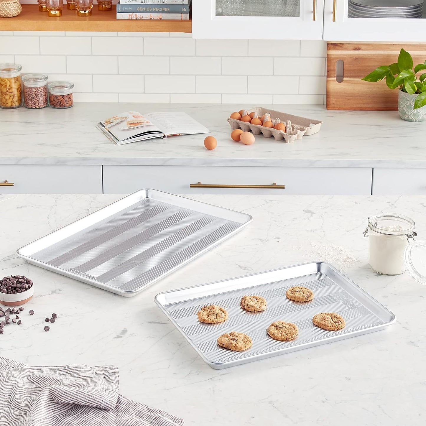 Nordic Ware Big Sheet & Half Sheet Set - Versatile Baking Pans for Perfectly Even Cooking