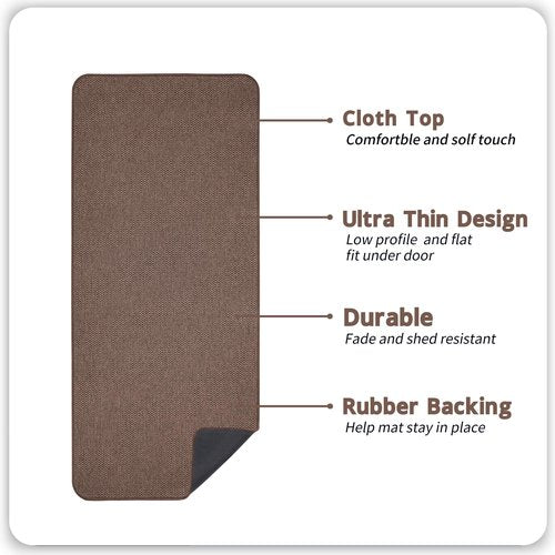 Bosap Bath Mat,Ultra Thin Bathroom Runner Rugs,Large Bath Mats for Bathroom,Quick Dry,Non-Slip,Machine Washable,Low Pile,Bath Rug,Shower Outside,Sink,Home Decor Accessories.Brown,3'x5'(36x60inch)