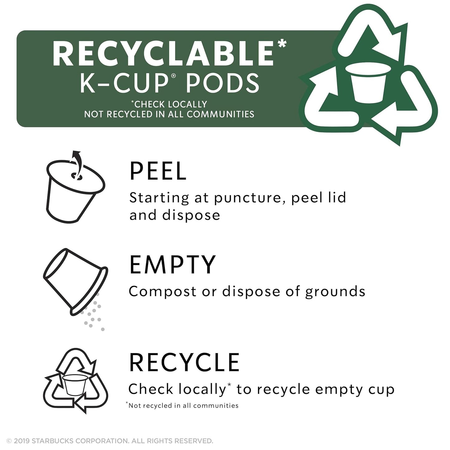 Starbucks Dark Roast K-Cup Coffee Pods - 2X Caffeine for Keurig Brewers | 60 Pods in 6 Boxes