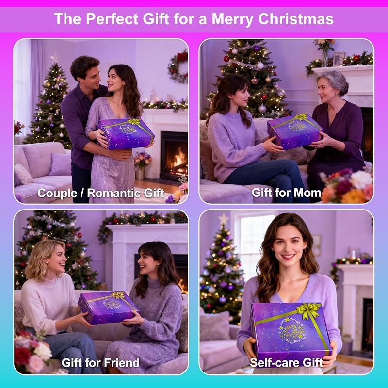 Lavender Spa Advent Calendar 2026 for Women – Purple Countdown Gift Set with Bath Accessories
