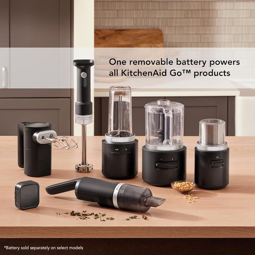 KitchenAid Go™ Cordless Hand Blender - Sleek Black Matte Design | Perfect for Easy Blending