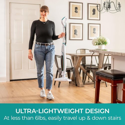 Kenmore SM2060 Steam Mop - Lightweight Floor Cleaner with Easy Scrubber & 2 Washable Pads | Quick-Heating for Hardwood & Tile