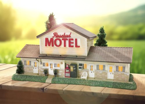 Department 56 Schitt's Creek Village - The Rosebud Motel Lit Building | 6.3 Inch, Multicolor Decor