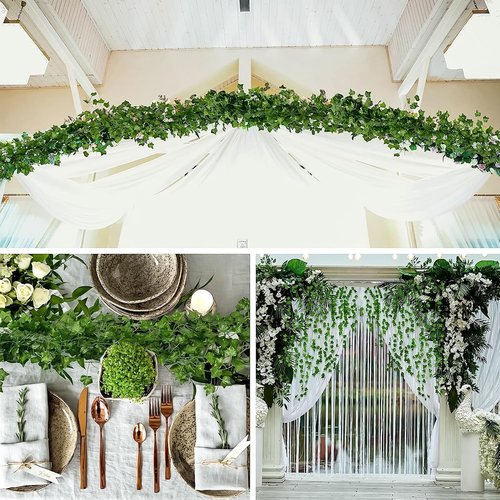 HXWEIYE Fake Vines - 12 Pack Artificial Ivy Greenery Garland for Aesthetic Room Décor | Indoor/Outdoor Use