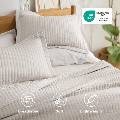 Bedsure Quilts Queen Size - Queen Quilt Bedding Set Bedspread Coverlet Comforter, Lightweight Corduroy Pattern Bedspread, 3-Piece Set with 90"x96" Coverlet & 2 Pillow Shams, All-Season Soft Microfiber