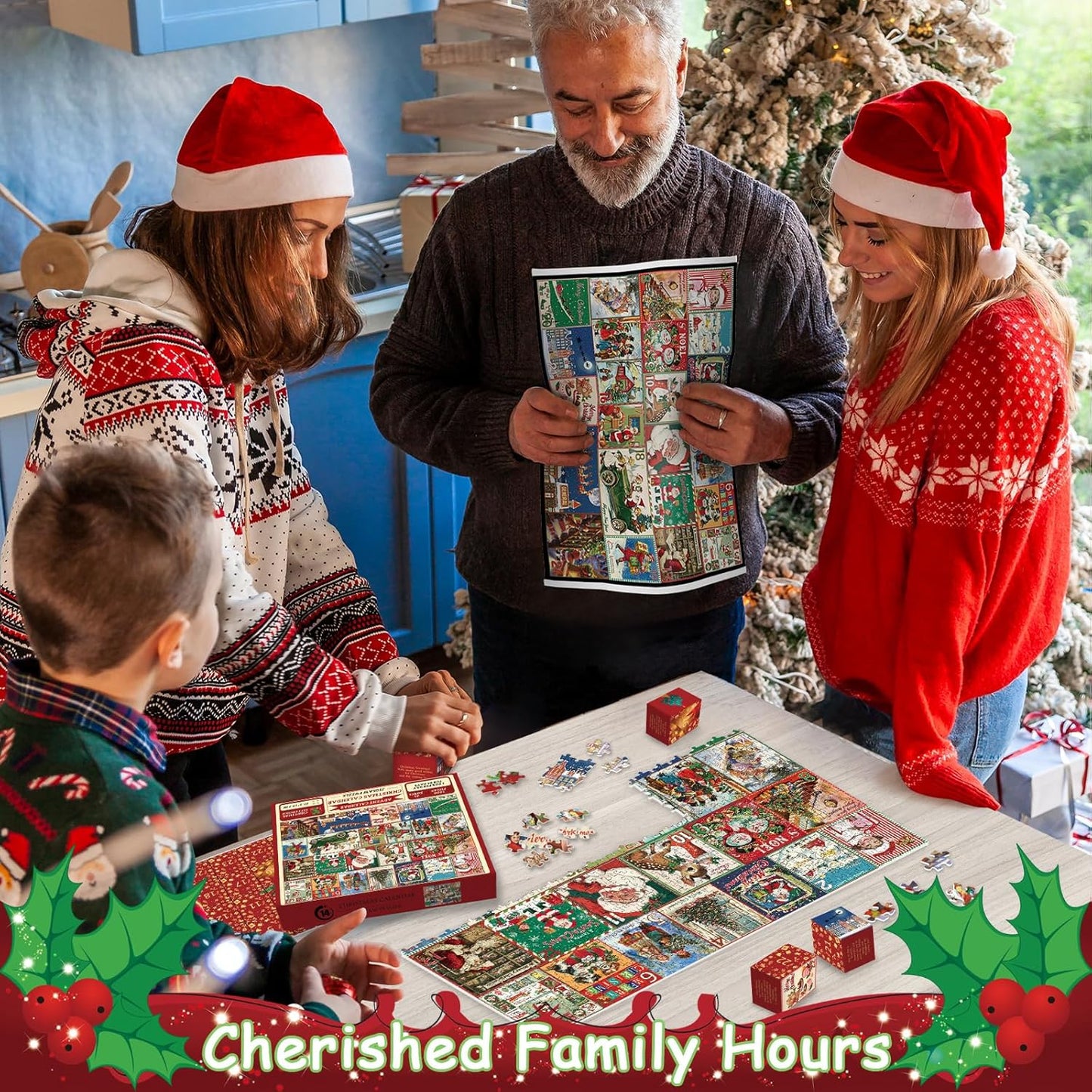 Regine Switzerland Christmas Advent Calendar Puzzle - 1000 Piece Jigsaw for Adults | Holiday Countdown Fun