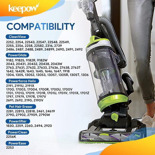 KEEPOW Febreze Vacuum Filter - Compatible with Bissell Cleanview & PowerGlide Pet Vacuums | 3 Pack