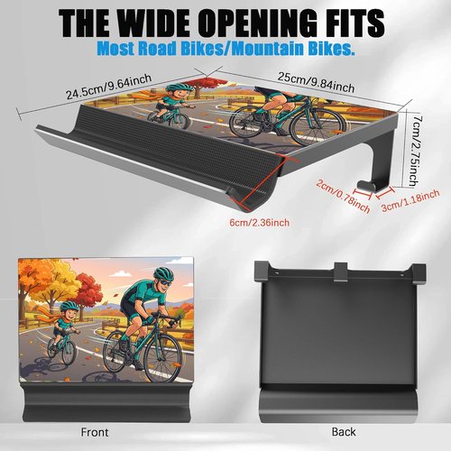**Skiennix Bike Wall Mount - Heavy Duty Horizontal Indoor Rack for Space-Saving Garage Storage | Fits Road, Mountain & Hybrid Bikes**