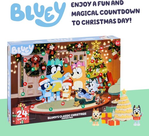 Bluey Advent Calendar - 24 Days of Surprises for Kids | Fun Toys, Stickers & Mini Christmas Tree