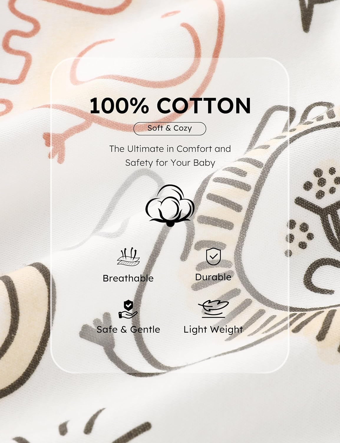 Yoofoss Baby Pajamas - 100% Organic Cotton Sleepers for Newborns | 3-Piece Footed Set (0-9 Months)