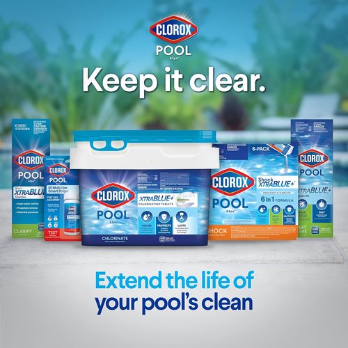 Clorox® Pool&Spa™ Shock XTRABLUE® - Fast-Acting Bacteria & Algae Killer | Swim-Ready in 15 Minutes (12-Pack)