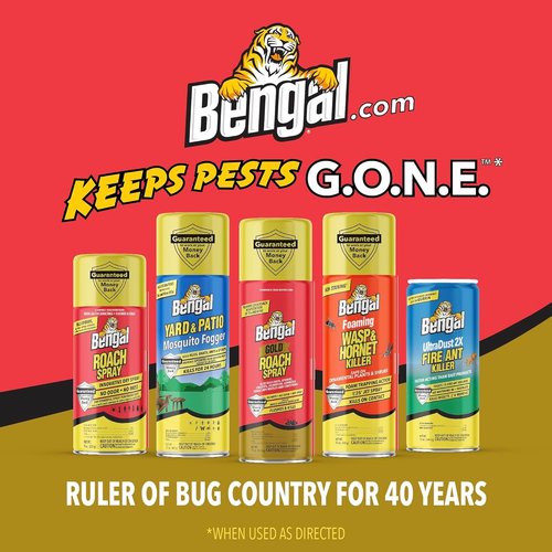 Bengal Gold Roach Spray - Odorless, Stain-Free Bug Control - Lasts Up to 6 Months | 11 oz