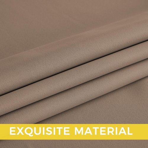 NICETOWN Room Darkening Draperies Curtains Panels, 2 Panels Cappuccino W52 x L63