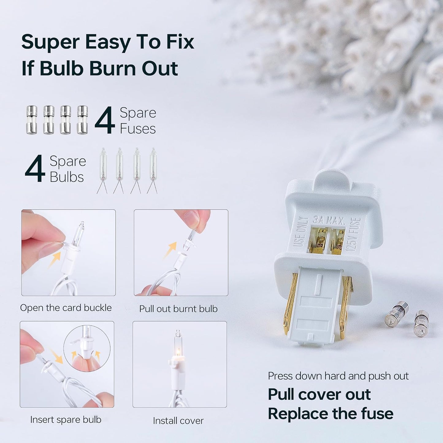 Regine Switzerland 100 Count Clear Christmas Lights - 23 Feet Connectable Indoor/Outdoor Mini String Lights | Warm White