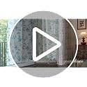 Taupe Vintage Floral Linen Curtains - 52W x 84L Inches, Pack of 2, Semi Sheer