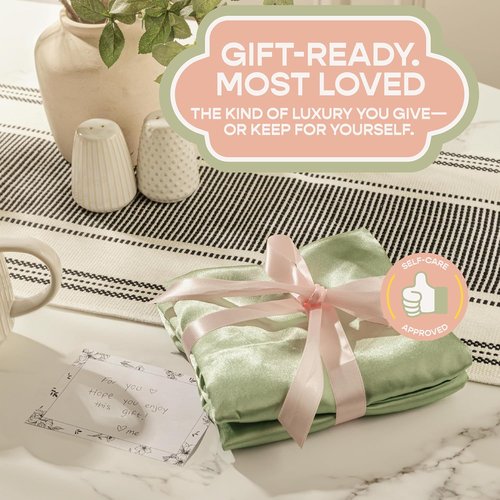 BLISSFORD Satin Pillowcase Set - Soft & Cool Zippered Design for Hair & Skin Care | White, Standard Size - 2 Pack