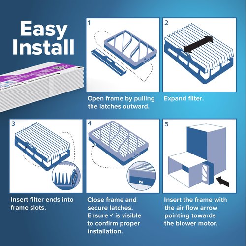 Filtrete 16x25x4 Refillable Air Filter Starter Kit, MPR 1550, MERV 12, 1 Reusable Air Filter Frame & 2 Air Filters, Fits Honeywell & Lennox, Allergen Bacteria & Virus, actual size 15.88 x 24.62 x 4.25