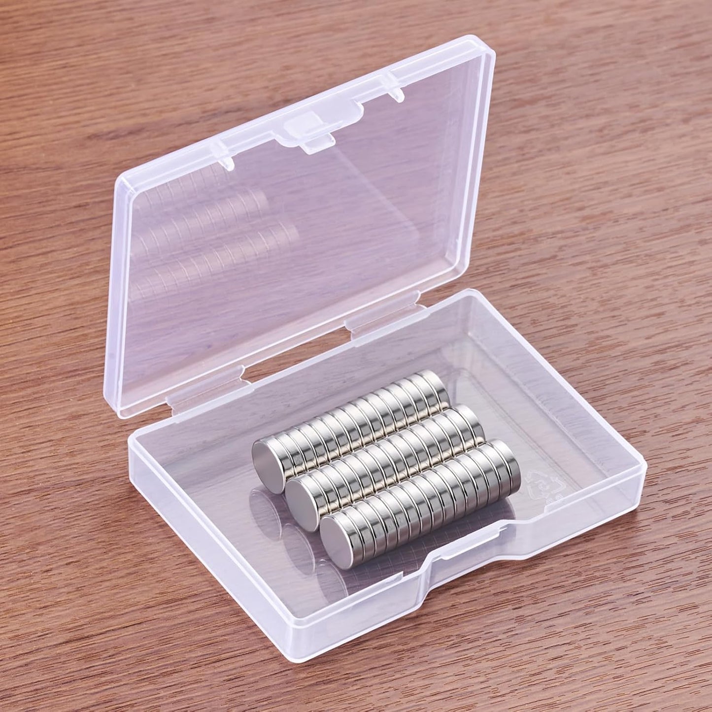SMARTAKE Neodymium Refrigerator Magnets - 45 Pcs Small Round 10x2.6mm for Home, Office & School | Silver