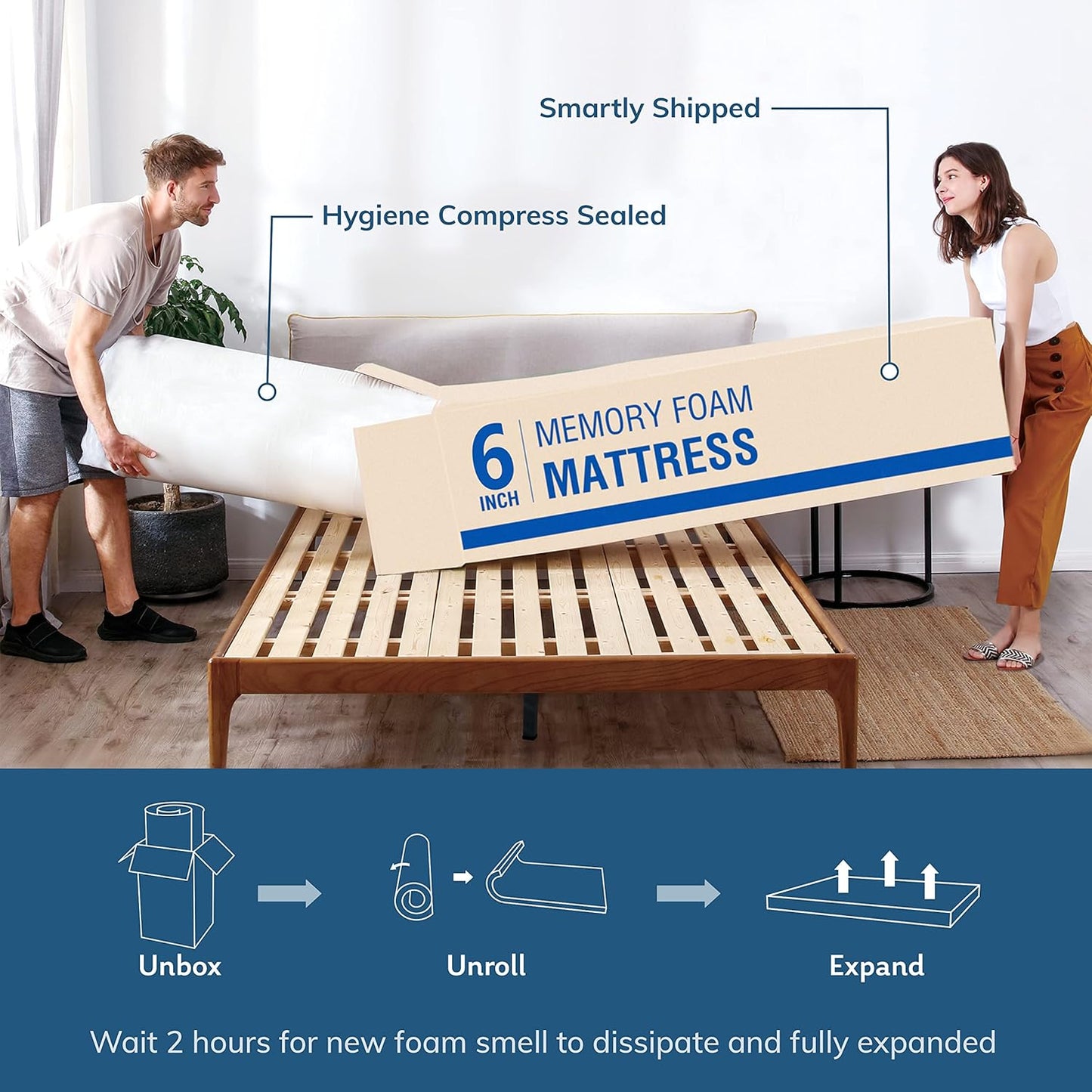 MLILY EGO Twin Mattress - Green Tea Memory Foam with Cooling Gel | Fiberglass-Free & CertiPUR-US Certified