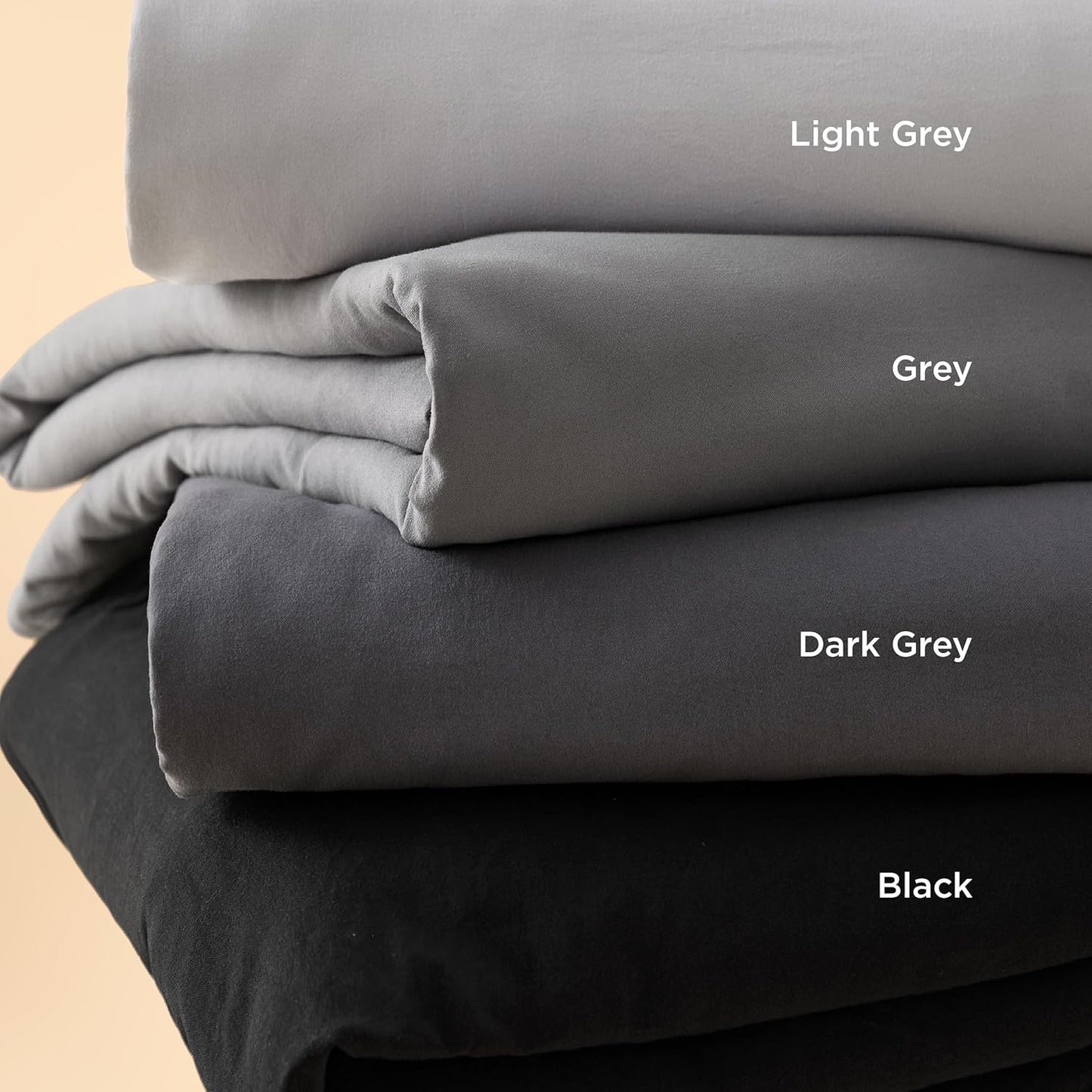 Bedsure Grey Duvet Cover King Size - Extra Soft 3-Piece Bedding Set with Zipper Closure | 104x90 Inches