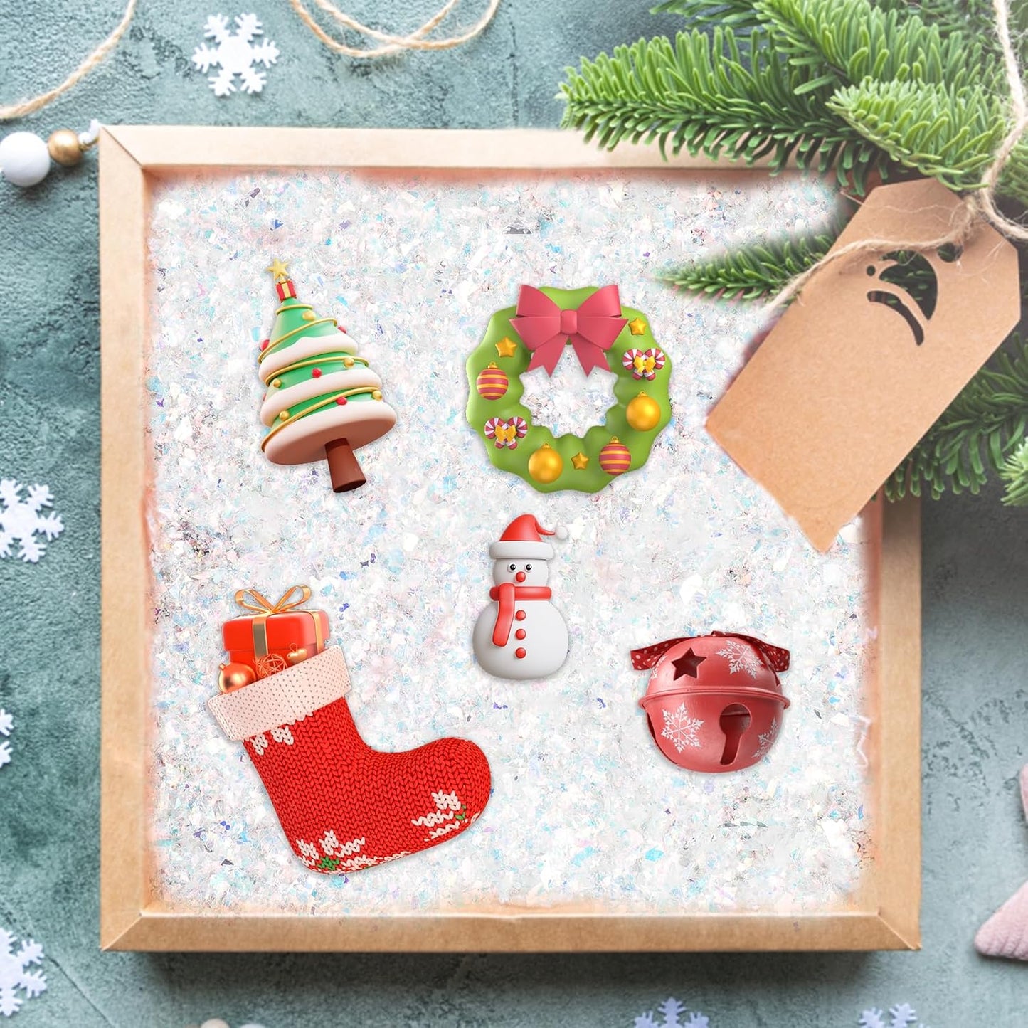 Santa Footprint Stencil by Christmas | Create Magical Holiday Decor with Fake Snow | Perfect for Crafting
