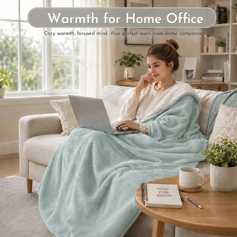 Electric Heated Blanket 90x100 King Size - Aqua Variation