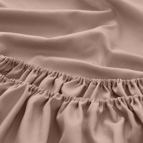 Linenline King Size Sheet Set - 6pcs Soft & Breathable Bamboo Rayon | 16-Inch Deep Pocket, Dusty Pink