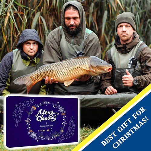 Lihome Fishing Advent Calendar 2026 - 24-Day Lure Set for Men, Boys & Dads | Freshwater & Saltwater Fishing
