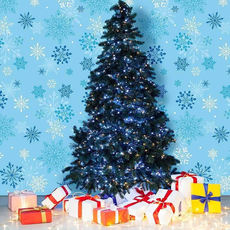 Blue Snowflake Tablecloth 54 x 108 in - 1 Pack, Disposable Plastic
