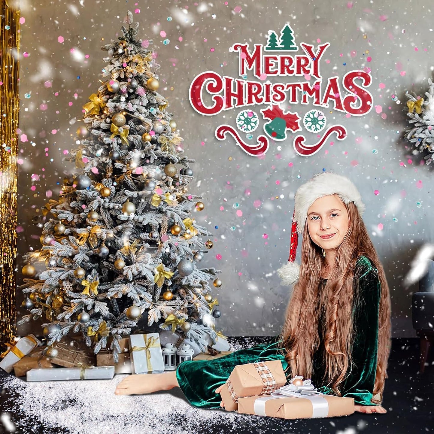 Skiennix 14oz Artificial Snow | Sparkling White Faux Snowflakes for Christmas Decor