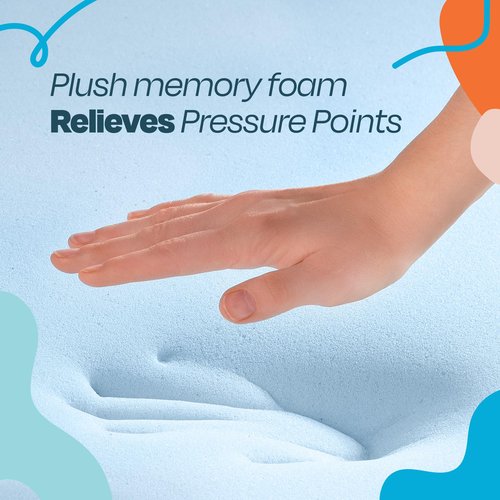 Linenspa Memory Foam Mattress Topper, California King Size - 2 Inch Gel Infused Memory Foam - Plush Feel - Cooling and Pressure Relieving - CertiPUR Certified