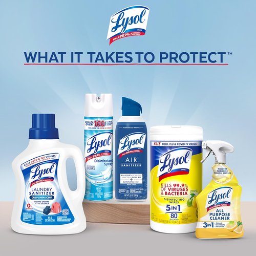 Lysol Mold & Mildew Remover Spray - Powerful Bathroom & Shower Cleaner | 32oz Disinfectant Stain Remover