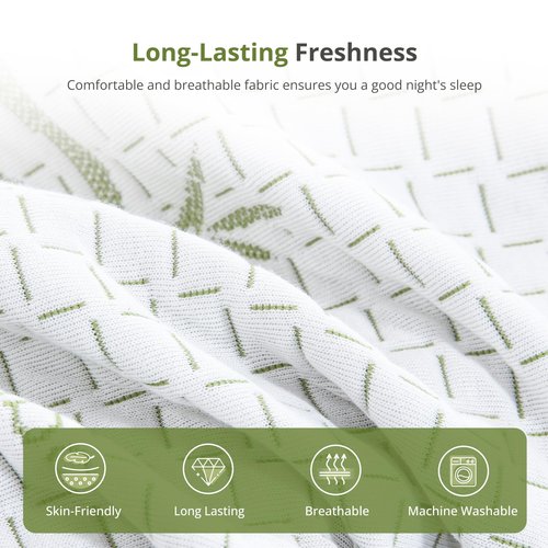 EGOHOME 8 Inch Full Size Mattress, Cooling Green Tea Gel Memory Foam for Pressure Relief, Medium Firm Support, Fiberglass Free, Bed in a Box, CertiPUR-US Certified