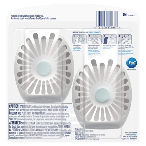 Febreze Small Spaces, Fresh - Twist Cranberry, 2 count