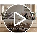 Embroidered Chenille Throw Pillow Cover 18x18 Inch - Green Garden - Pack of 1